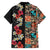 Hawaiian Hibiscus and Tropical Leaves Hawaiian Shirt Patchwork Grunge Abstract Vintage Style