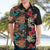 Hawaiian Hibiscus and Tropical Leaves Hawaiian Shirt Patchwork Grunge Abstract Vintage Style