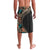 Hawaiian Hibiscus and Tropical Leaves Lavalava Patchwork Grunge Abstract and Tapa Tribal Pattern Half Style