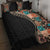 Hawaiian Hibiscus and Tropical Leaves Quilt Bed Set Patchwork Grunge Abstract and Tapa Tribal Pattern Half Style