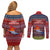 kiribati-christmas-couples-matching-off-shoulder-short-dress-and-long-sleeve-button-shirts-coat-of-arms-and-map-beautiful-merry-xmas-snowflake