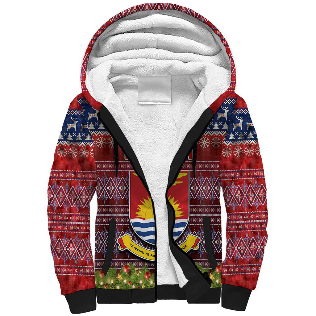 kiribati-christmas-sherpa-hoodie-coat-of-arms-and-map-beautiful-merry-xmas-snowflake