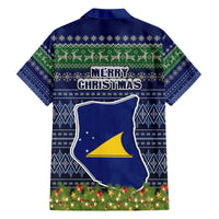 tokelau-christmas-family-matching-short-sleeve-bodycon-dress-and-hawaiian-shirt-coat-of-arms-and-map-beautiful-merry-xmas-snowflake