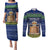 personalised-tokelau-christmas-couples-matching-puletasi-dress-and-long-sleeve-button-shirts-coat-of-arms-and-map-beautiful-merry-xmas-snowflake