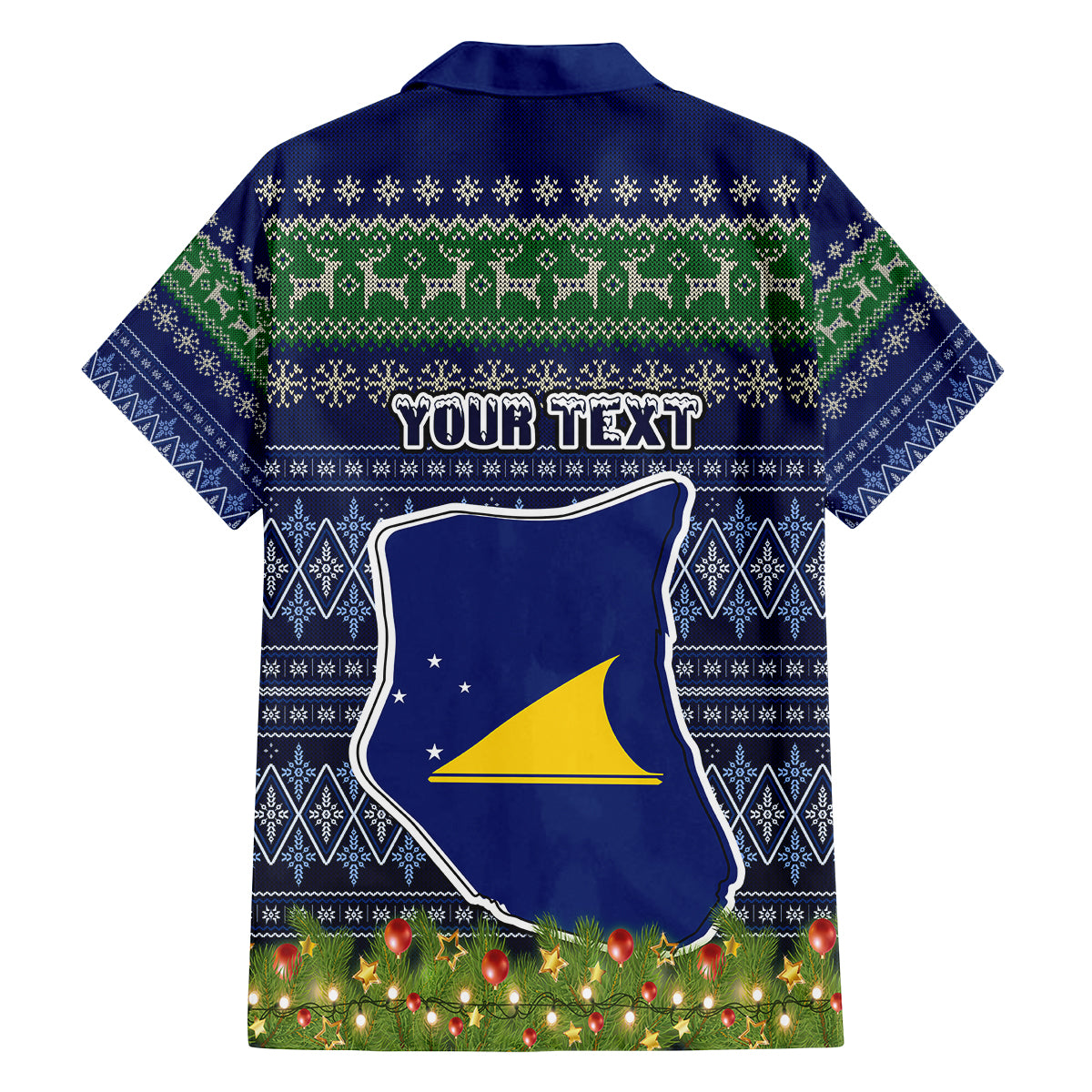 personalised-tokelau-christmas-kid-hawaiian-shirt-coat-of-arms-and-map-beautiful-merry-xmas-snowflake