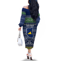 personalised-tokelau-christmas-off-the-shoulder-long-sleeve-dress-coat-of-arms-and-map-beautiful-merry-xmas-snowflake