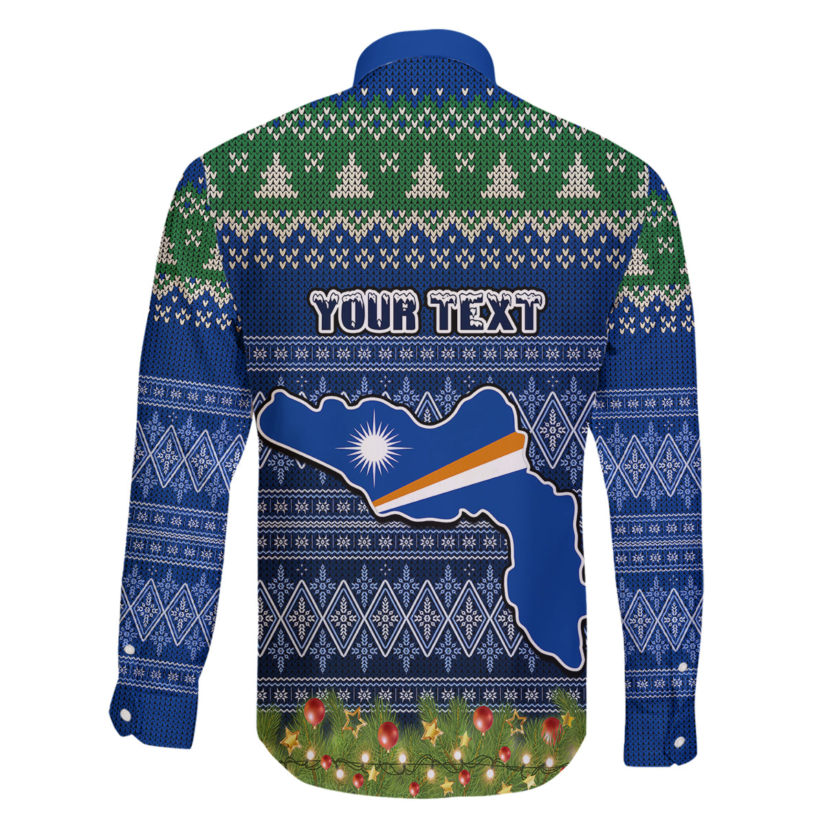 personalised-marshall-islands-christmas-family-matching-summer-maxi-dress-and-hawaiian-shirt-coat-of-arms-and-map-beautiful-merry-xmas-snowflake