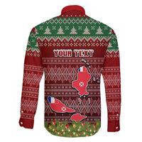 Personalised Wallis and Futuna Christmas Family Matching Puletasi Dress and Hawaiian Shirt Coat of Arms and Map Beautiful Merry Xmas Snowflake LT03 - Polynesian Pride