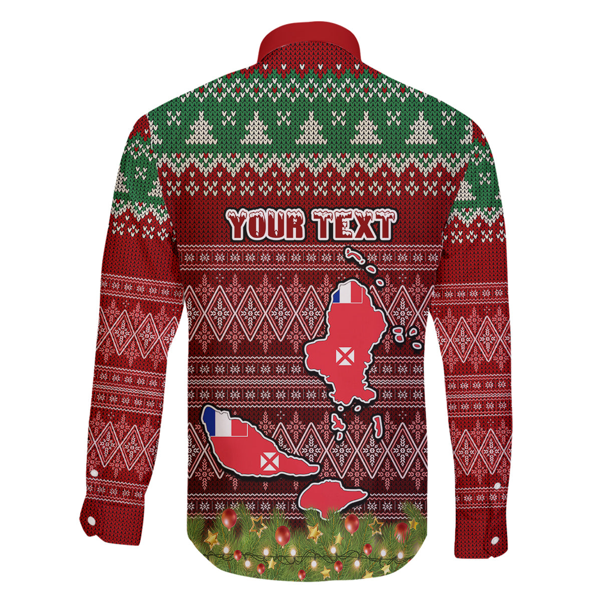 personalised-wallis-and-futuna-christmas-family-matching-summer-maxi-dress-and-hawaiian-shirt-coat-of-arms-and-map-beautiful-merry-xmas-snowflake