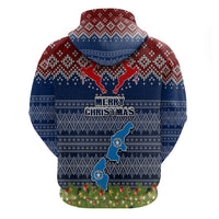 Northern Mariana Islands Christmas Hoodie Coat of Arms and Map Beautiful Merry Xmas Snowflake LT03 - Polynesian Pride