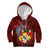 Tonga Humpback Whale Kid Hoodie National Seal with Hibiscus and Polynesian Tattoo