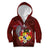 Tonga Humpback Whale Kid Hoodie National Seal with Hibiscus and Polynesian Tattoo