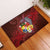 Tonga Humpback Whale Rubber Doormat National Seal with Hibiscus and Polynesian Tattoo