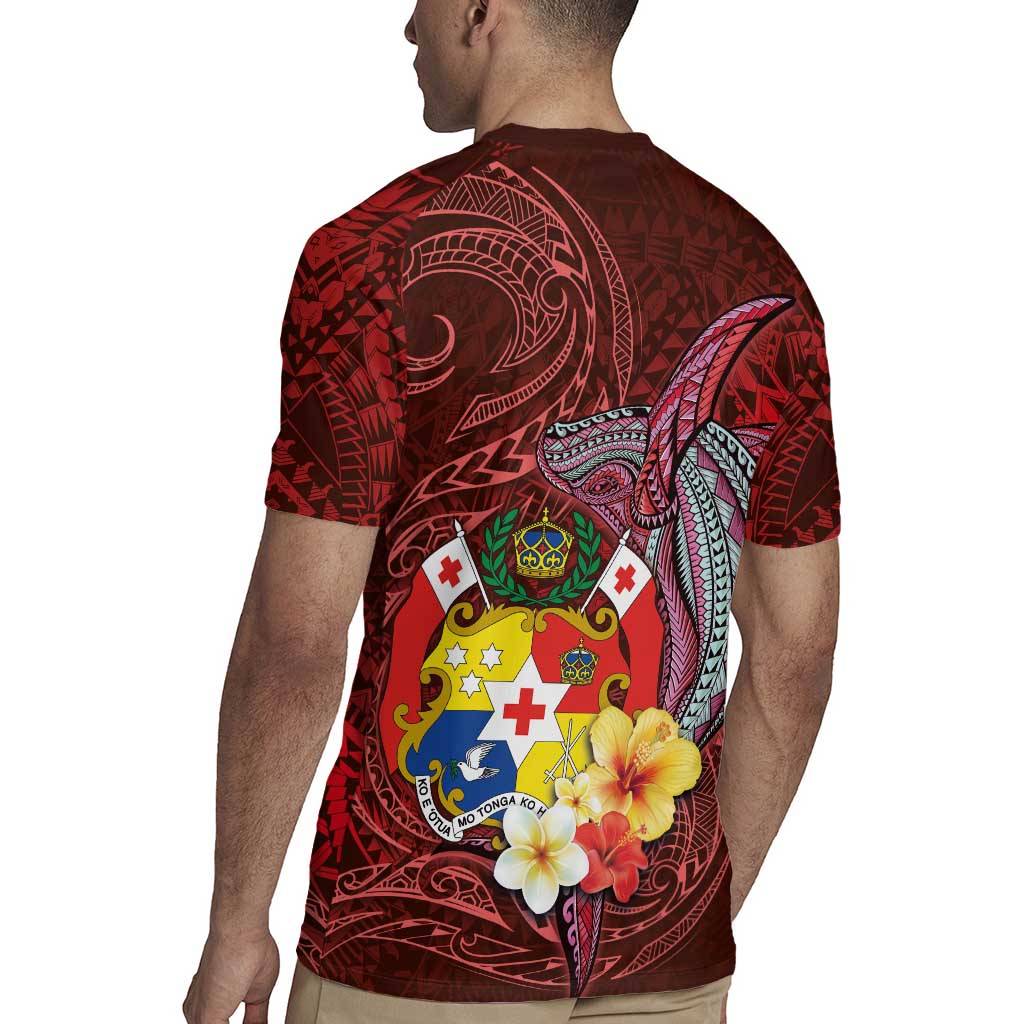 Tonga Humpback Whale Rugby Jersey National Seal with Hibiscus and Polynesian Tattoo