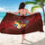 Tonga Humpback Whale Sarong National Seal with Hibiscus and Polynesian Tattoo