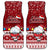 Palau Christmas Car Mats Snowman and Palau Coat of Arms Maori Tribal Xmas Style LT03 Red - Polynesian Pride