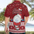 Palau Christmas Hawaiian Shirt Snowman and Palau Coat of Arms Maori Tribal Xmas Style LT03 - Polynesian Pride