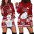 Palau Christmas Hoodie Dress Snowman and Palau Coat of Arms Maori Tribal Xmas Style LT03 - Polynesian Pride