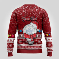Personalised Palau Christmas Ugly Christmas Sweater Snowman and Palau Coat of Arms Maori Tribal Xmas Style LT03 - Polynesian Pride
