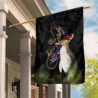 New Zealand Hoiho Garden Flag Maori Art Tattoo and Silver Fern