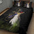 New Zealand Hoiho Quilt Bed Set Maori Art Tattoo and Silver Fern