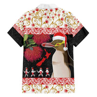 New Zealand Merry Christmas Family Matching Long Sleeve Bodycon Dress and Hawaiian Shirt Hoiho Xmas - Haka Dance and Pohutukawa LT03 - Polynesian Pride