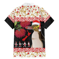 New Zealand Merry Christmas Family Matching Mermaid Dress and Hawaiian Shirt Hoiho Xmas - Haka Dance and Pohutukawa