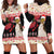 New Zealand Merry Christmas Hoodie Dress Hoiho Xmas - Haka Dance and Pohutukawa