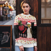 New Zealand Merry Christmas Ugly Christmas Sweater Hoiho Xmas - Haka Dance and Pohutukawa