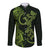 New Zealand Gecko Maori Art Tattoo Long Sleeve Button Shirt