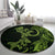 New Zealand Gecko Maori Art Tattoo Round Carpet