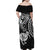 New Zealand Family Matching Off Shoulder Maxi Dress and Hawaiian Shirt Stylized Kiwi Bird Tattoo Mix Koru Circle and Maori Ethnic Vibe LT03 - Polynesian Pride