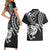 Personalised New Zealand Couples Matching Short Sleeve Bodycon Dress and Hawaiian Shirt Stylized Kiwi Bird Tattoo Mix Koru Circle and Maori Ethnic Vibe LT03 - Polynesian Pride