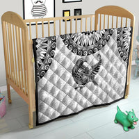 Custom New Zealand Quilt Tui Bird and Koru Circle Mix Silver Fern Pattern LT03 - Polynesian Pride