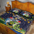 Funny Crocodile and Shark Solomon Islands Christmas Quilt Bed Set with National Seal Melanesian Pattern