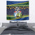 Funny Crocodile and Shark Solomon Islands Christmas Tapestry with National Seal Melanesian Pattern