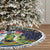 Solomon Islands Christmas Tree Skirt Funny Xmas Crocodile and Shark with National Seal Melanesian Pattern