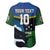 Custom Solomon Islands Rugby Baseball Jersey Arty Shark and Crocodile Solomon Islands National Emblems