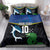 Custom Solomon Islands Rugby Bedding Set Arty Shark and Crocodile Solomon Islands National Emblems