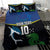 Custom Solomon Islands Rugby Bedding Set Arty Shark and Crocodile Solomon Islands National Emblems