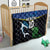 Custom Solomon Islands Rugby Quilt Arty Shark and Crocodile Solomon Islands National Emblems