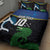 Custom Solomon Islands Rugby Quilt Bed Set Arty Shark and Crocodile Solomon Islands National Emblems