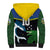 Custom Solomon Islands Rugby Sherpa Hoodie Arty Shark and Crocodile Solomon Islands National Emblems