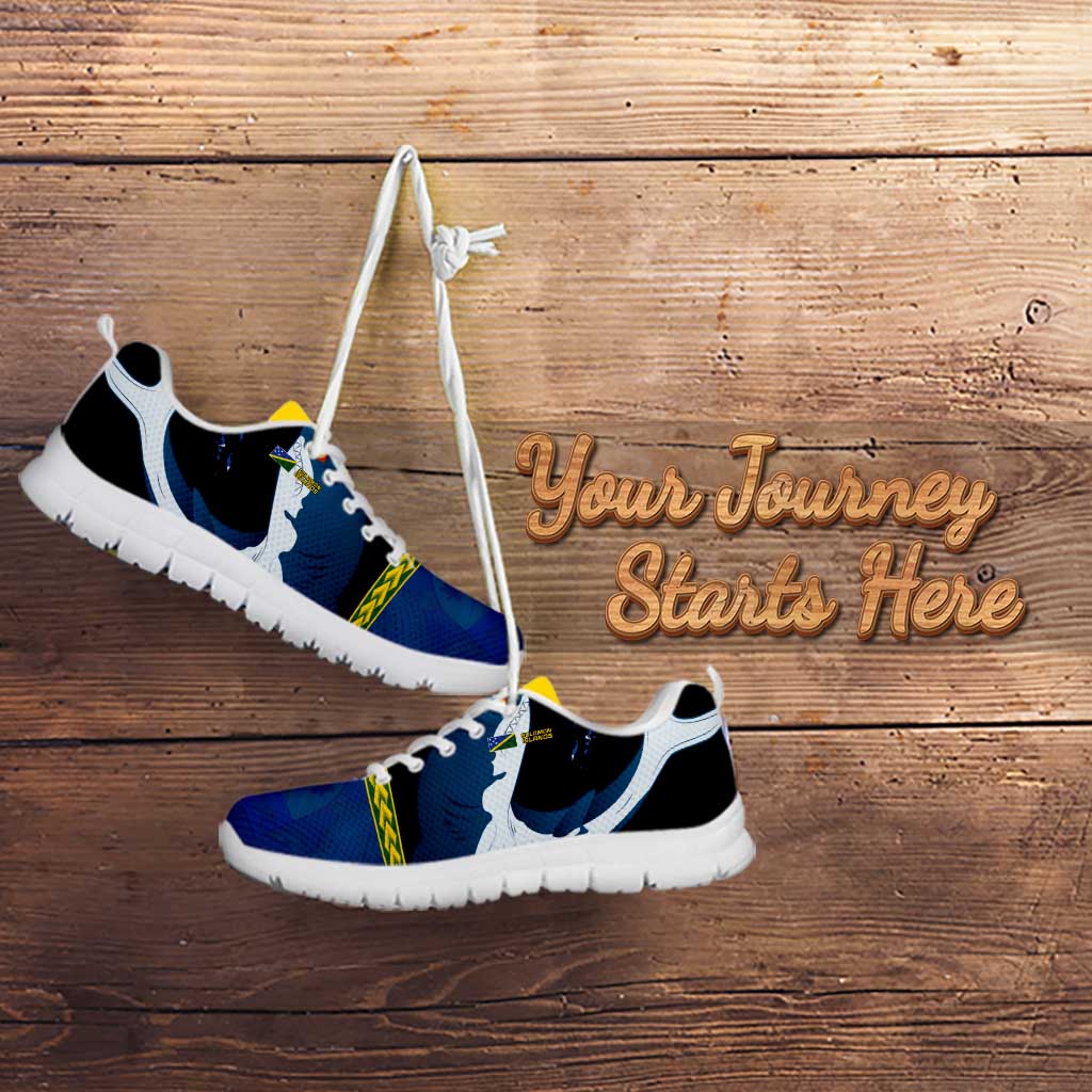 Custom Solomon Islands Rugby Sneakers Arty Shark and Crocodile - Solomon Islands National Emblems