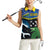 Custom Solomon Islands Rugby Women Sleeveless Polo Shirt Arty Shark and Crocodile Solomon Islands National Emblems