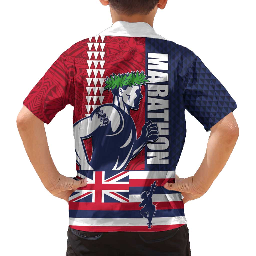 Honolulu Running 2024 Family Matching Long Sleeve Bodycon Dress and Hawaiian Shirt Marathon Competition Hula Runner and Kakau Art Tattoo LT03 - Polynesian Pride