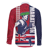 Honolulu Running 2024 Family Matching Long Sleeve Bodycon Dress and Hawaiian Shirt Marathon Competition Hula Runner and Kakau Art Tattoo LT03 - Polynesian Pride