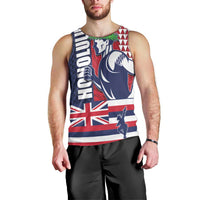 Honolulu Running 2024 Men Tank Top Marathon Competition Hula Runner and Kakau Art Tattoo