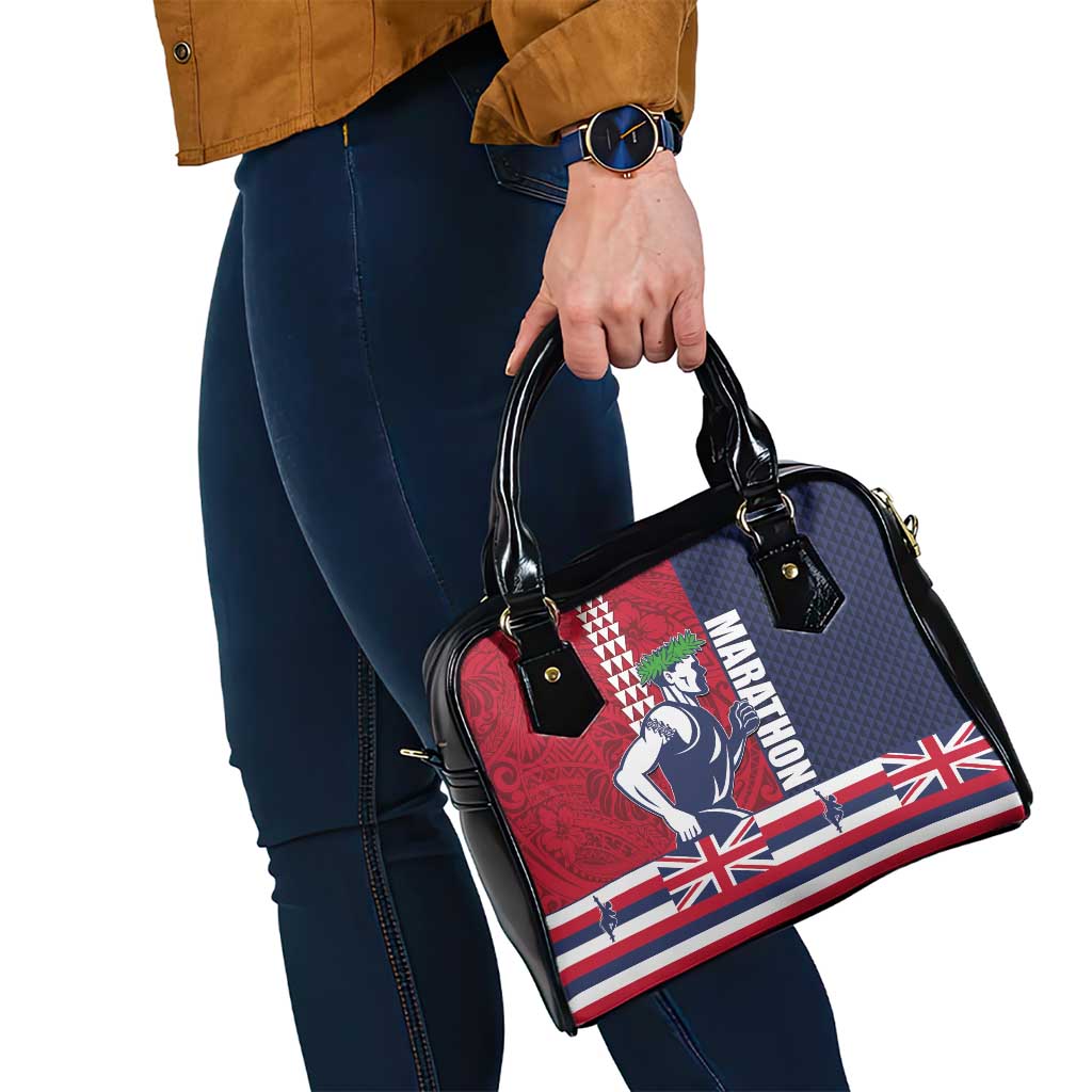 Honolulu Running 2024 Shoulder Handbag Marathon Competition Hula Runner and Kakau Art Tattoo