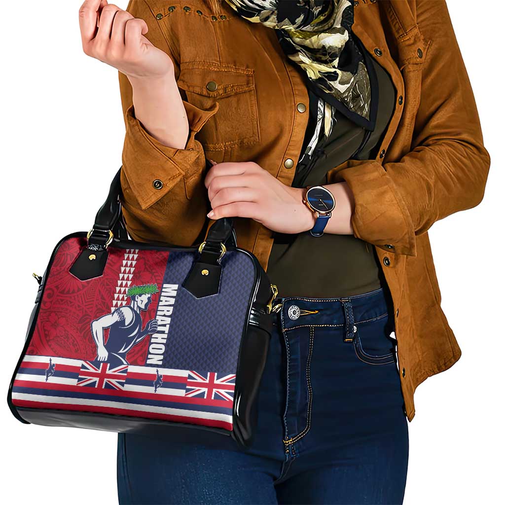 Honolulu Running 2024 Shoulder Handbag Marathon Competition Hula Runner and Kakau Art Tattoo